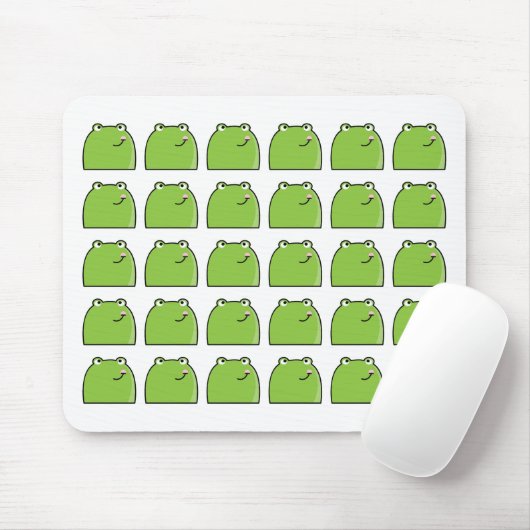 Vreemde Groene Kikker Patroon | Cute Dier Muismat (Met muis)