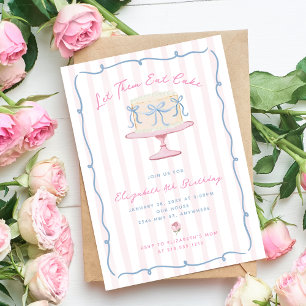 Vreemde handgetekende Laat ze taart eten verjaarda Kaart