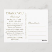 Vreemde hemel in het geheugen Sympathie Dank u Bri Briefkaart (Achterkant)