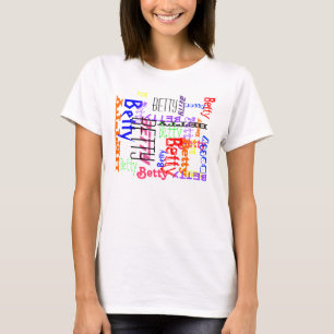 Vreemde het Herhalen Naam Collage Monogram T-shirt