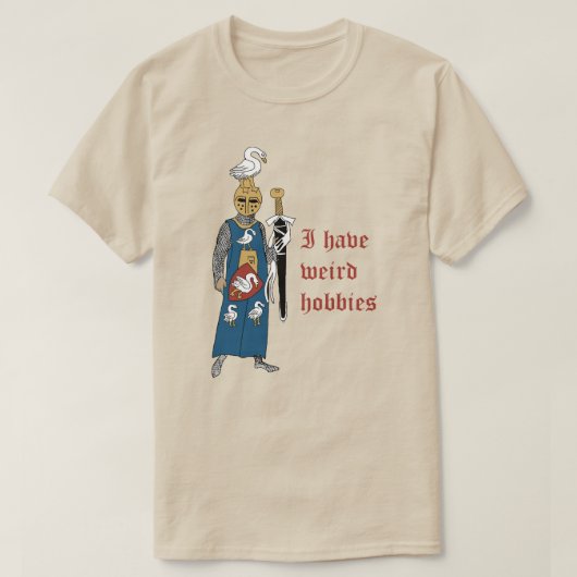 "Vreemde Hobbies" Ridder T-Shirt (Design voorkant)