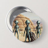 Vreemde insectoïden woestijn ronde button 7,6 cm (Voorkant /achterkant)