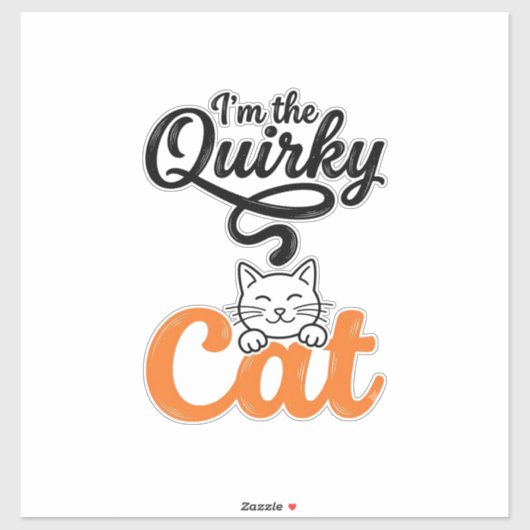 Vreemde kat vintage gravure kat liefhebber design_ sticker (Vel)