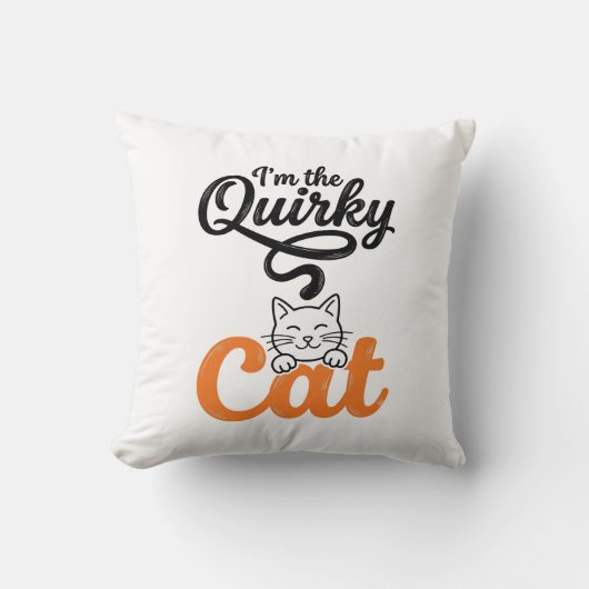 Vreemde kat vintage gravure kat liefhebber ontwerp kussen (Voorkant)