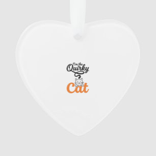 Vreemde kat vintage gravure kat liefhebber ontwerp ornament
