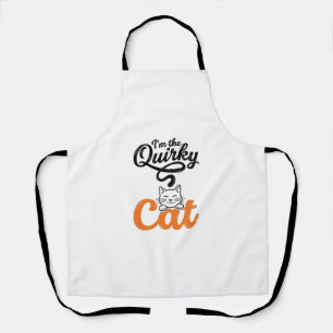 Vreemde kat vintage gravure kat liefhebber ontwerp schort