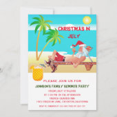 Vreemde kerst in de zomer van juli of in het stran kaart (Voorkant)