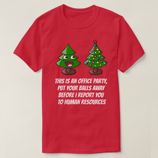 Vreemde kerstboom - Oificpartij T-shirt (Design voorkant)