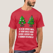 Vreemde kerstboom - Oificpartij T-shirt (Voorkant)