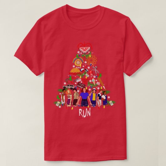 Vreemde kerstboom t-shirt (Design voorkant)