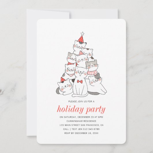 Vreemde kerstboomfeestdag kaart (Voorkant)