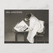 Vreemde kerstdagen verwacht vakantie feestdagenkaart (Voorkant)