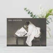 Vreemde kerstdagen verwacht vakantie feestdagenkaart (Staand voorkant)