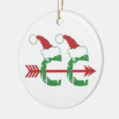 Vreemde Kerstmis © Cross Country Running (tweezijd Keramisch Ornament (Links)