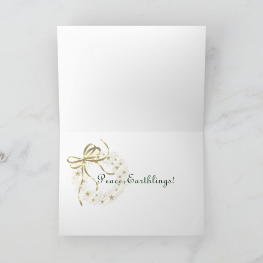 Vreemde Kerstmis Feestdagen Kaart (Binnen)