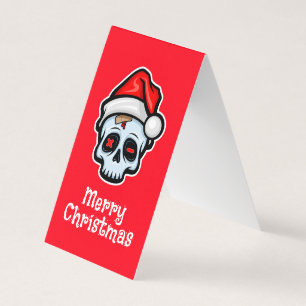 Vreemde kerstsschedel, vrolijk kerstfeest kaart