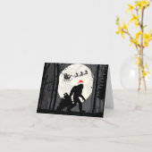 Vreemde kerstvoet met de Kerstman in de rest Kaart (Gele Bloem)