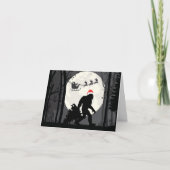 Vreemde kerstvoet met de Kerstman in de rest Kaart (Voorkant)