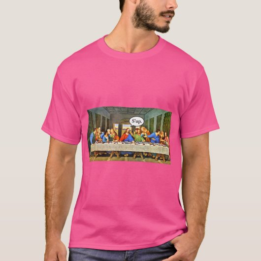 Vreemde kunstgeschiedenis Joke Da Vinci de laatste T-shirt (Voorkant)