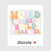 Vreemde leraren Bouwen Karakter Onderwijzen Liefhe Sticker (Vel)