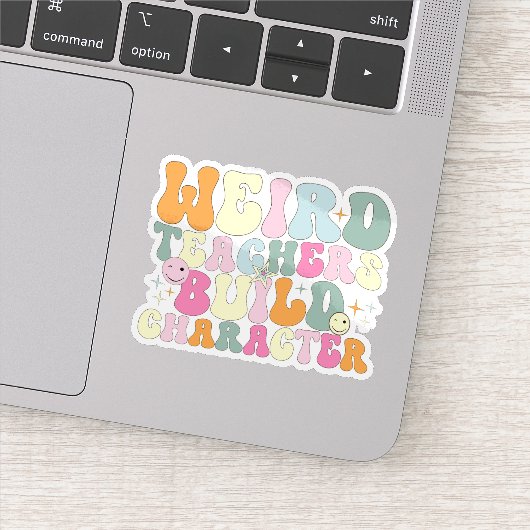 Vreemde leraren Bouwen Karakter Onderwijzen Liefhe Sticker (Detail)