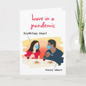 Vreemde liefde voor een pandemische herdenking kaart (Voorkant)