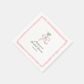 Vreemde Martini Boog Hand Getekende Bruidsdouche Servet (Hoek)