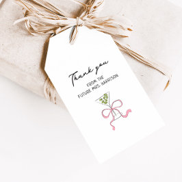 Vreemde Martini Boog Handgetekende Bruidsdouche Cadeaulabel