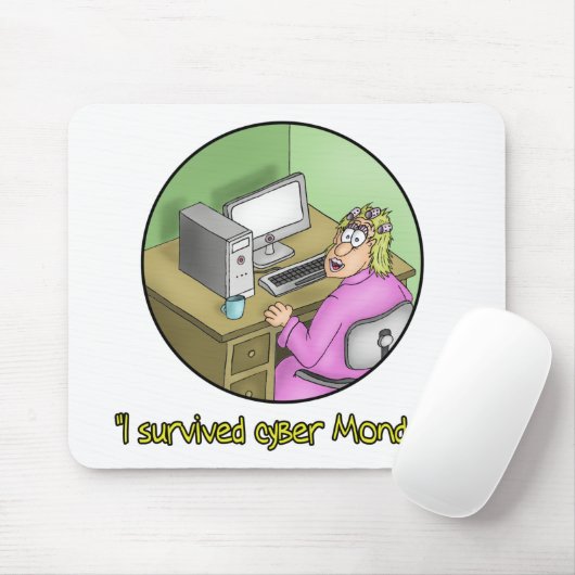 Vreemde Muismatten: Survived Cyber Maandag Muismat (Met muis)