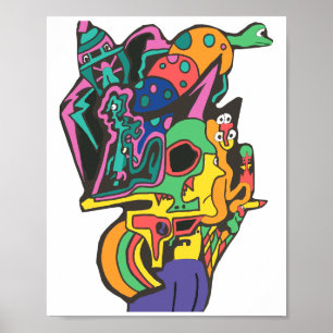 Vreemde Nerd Pistool Poster