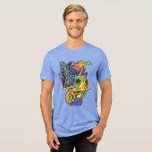 Vreemde Nerf-pistool Tri-Blend Shirt (Voorkant volledig)