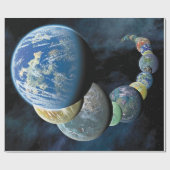 Vreemde nieuwe werelden Alien Planet Montage Cadeaupapier (Vlak)