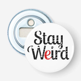 Vreemde noodtekst behouden button flesopener