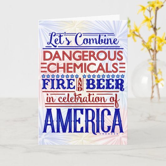 Vreemde Onafhankelijkheidsdag 4 juli Kaart (Gele Bloem)