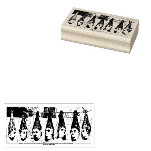 Vreemde onthoofde Victoriaans damesstempel Rubberstempel (Gestempeld)