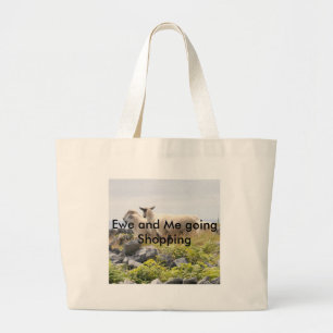 Vreemde Ontwerpen - Schapen in een veld Grote Tote Bag