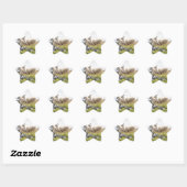 Vreemde Ontwerpen - Schapen in een veld Ster Sticker (Vel)