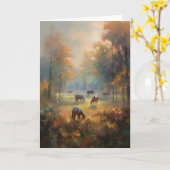 Vreemde paarden Landschap Schilder Paardensympathi Kaart (Gele Bloem)