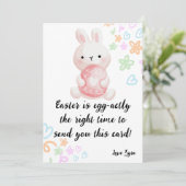 Vreemde paasse Kaart: Eiende groeten! Aankondiging (Staand voorkant)