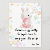 Vreemde paasse Kaart: Eiende groeten! Aankondiging (Voorkant / Achterkant)