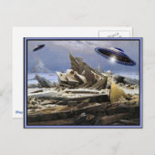 Vreemde Planeet - het bezoek van het UFO Briefkaart (Voorkant / Achterkant)