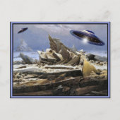 Vreemde Planeet - het bezoek van het UFO Briefkaart (Voorkant)