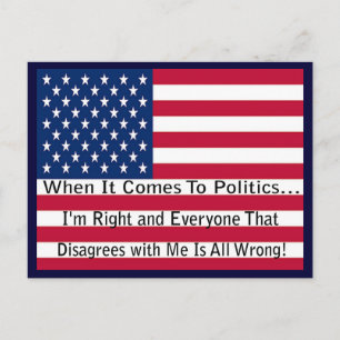 Vreemde politieke boodschap dat je gelijk hebt briefkaart