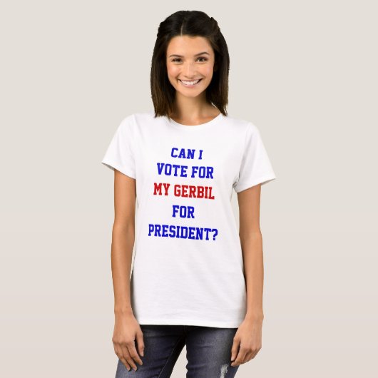 Vreemde politieke stemming over het President-Gerb T-shirt (Voorkant volledig)