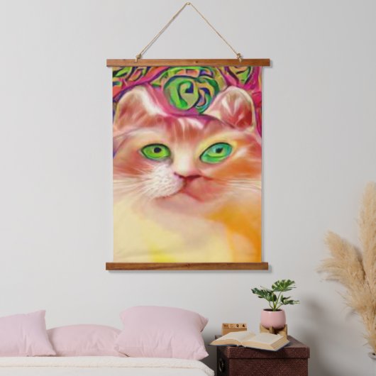Vreemde psychedelische Kool Katz 10 Hangend Wandkleed (Slaapkamer)