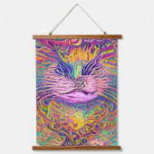 Vreemde psychedelische Kool Katz 12 Hangend Wandkleed (Voorkant)