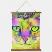 Vreemde psychedelische Kool Katz 15 Hangend Wandkleed (Voorkant)