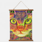 Vreemde psychedelische Kool Katz 18 Hangend Wandkleed (Voorkant)