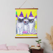 Vreemde psychedelische Kool Katz 1 Hangend Wandkleed (Slaapkamer)