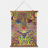 Vreemde psychedelische Kool Katz 24 Hangend Wandkleed (Voorkant)